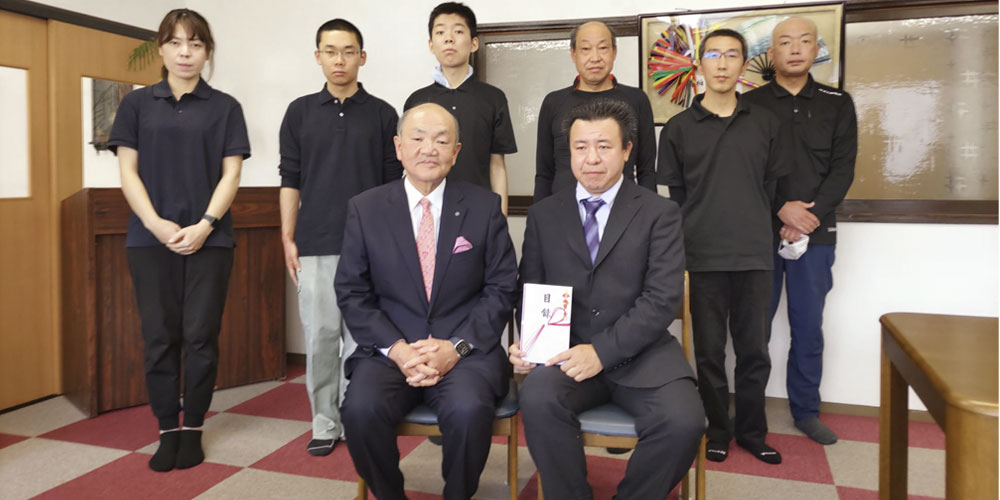 ななおなかのと就労支援センター様への寄付金目録贈呈式